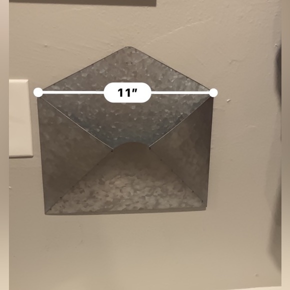 Aluminum Mail Sorter/Wall Hanging x 2. Corrugated tin. Decorative. - Picture 3 of 4